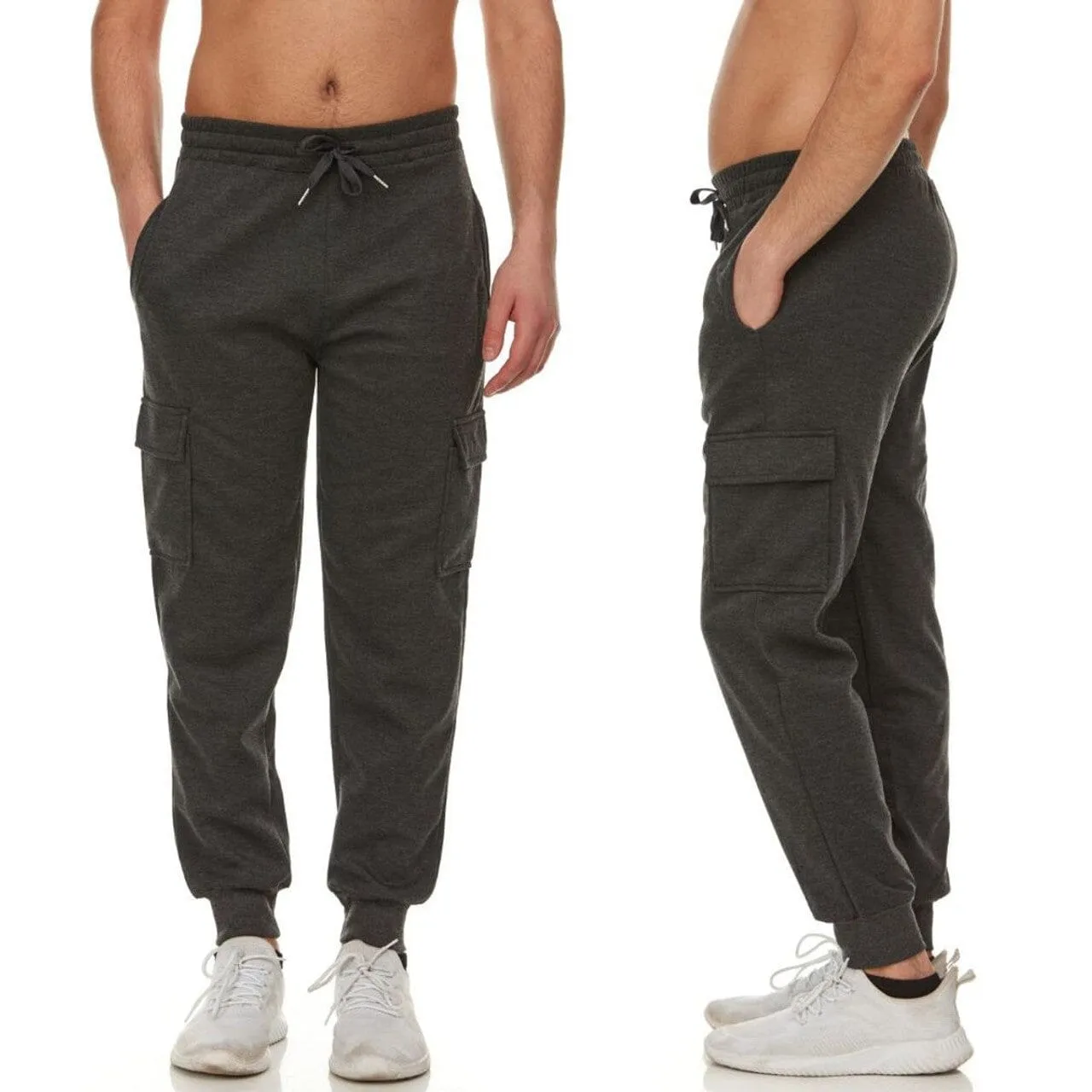 3-Pack: Men's Jogger Pants with Cargo Pockets