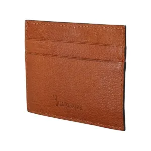 Billionaire Italian Couture Elegant Men's Leather Wallet in Brown