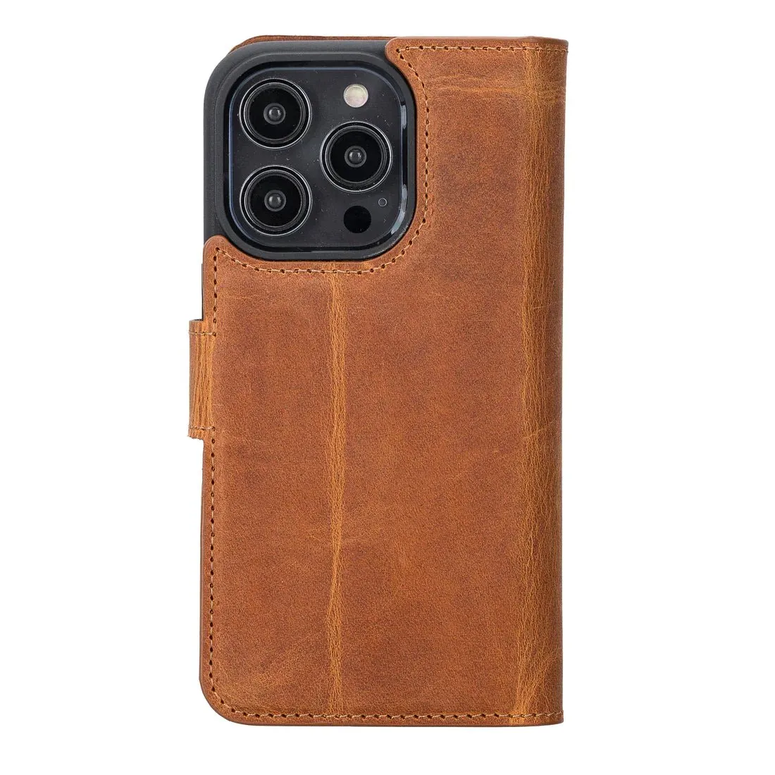 Carter iPhone 15 Pro Wallet Case, Golden Brown