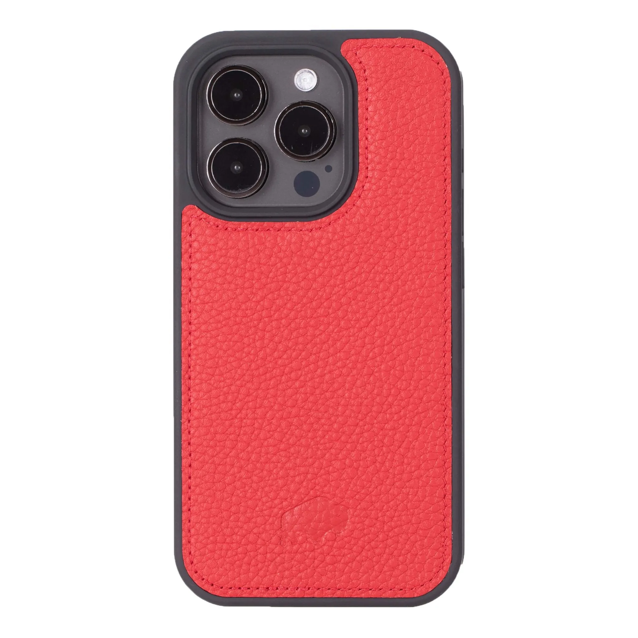 Carter iPhone 15 Pro Wallet Case, Pebble Red