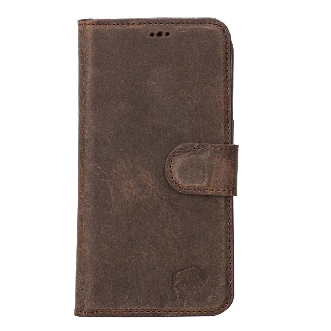 Carter iPhone 16 Pro Wallet Case, Distressed Coffee