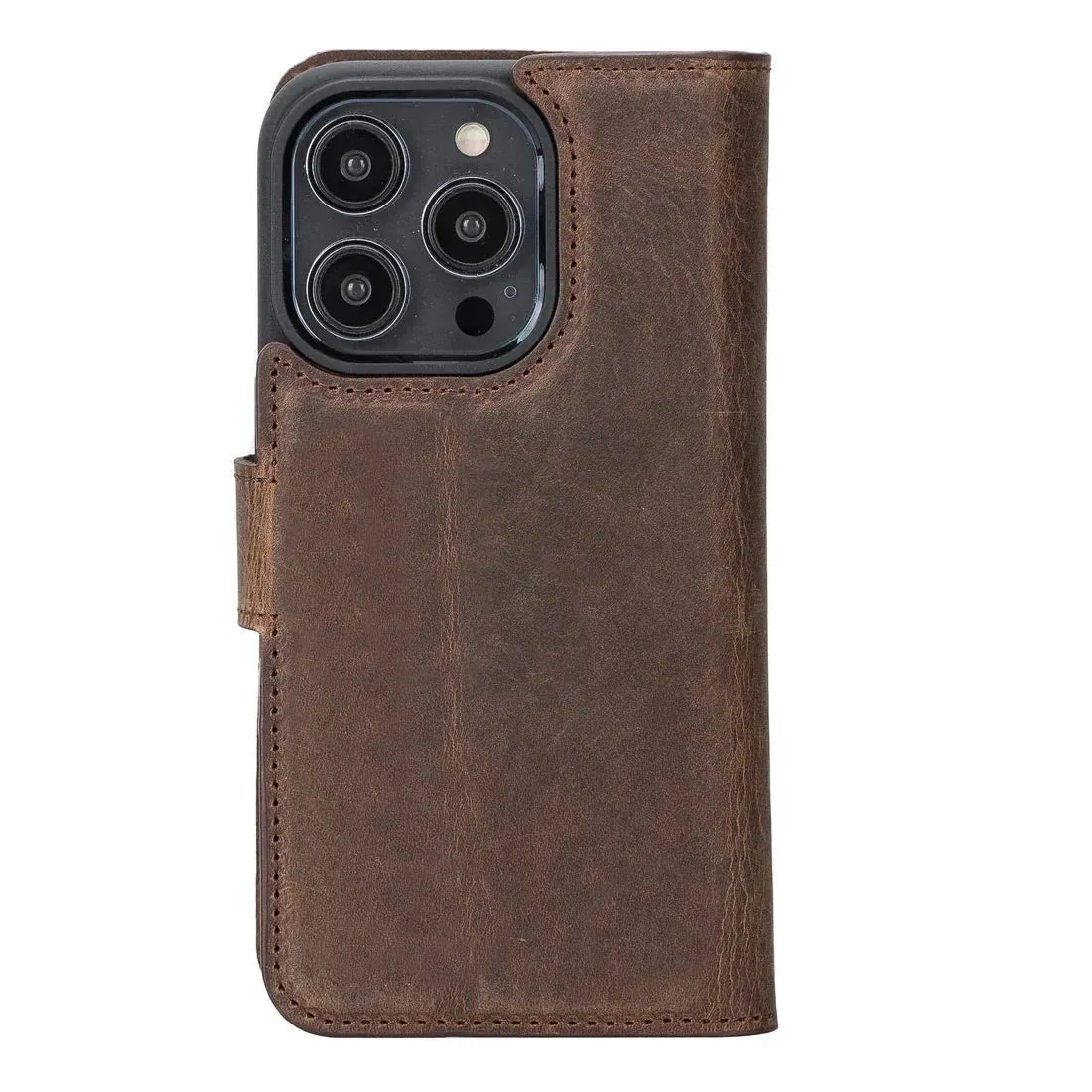 Carter iPhone 16 Pro Wallet Case, Distressed Coffee