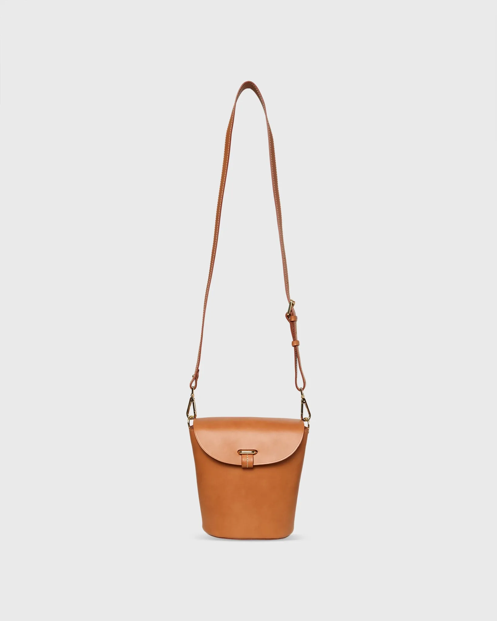 Charlotte Crossbody Bag in Tan Leather