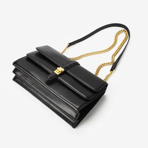 Chic Leather Chain Sling Shoulder Bags For Ladies