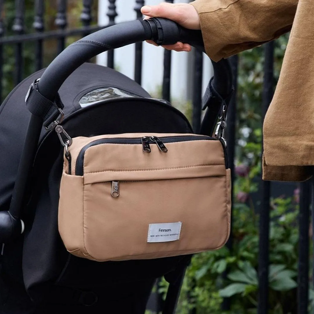 Finnson Frida Eco Stroller Organiser With Stroller Clips - Camel