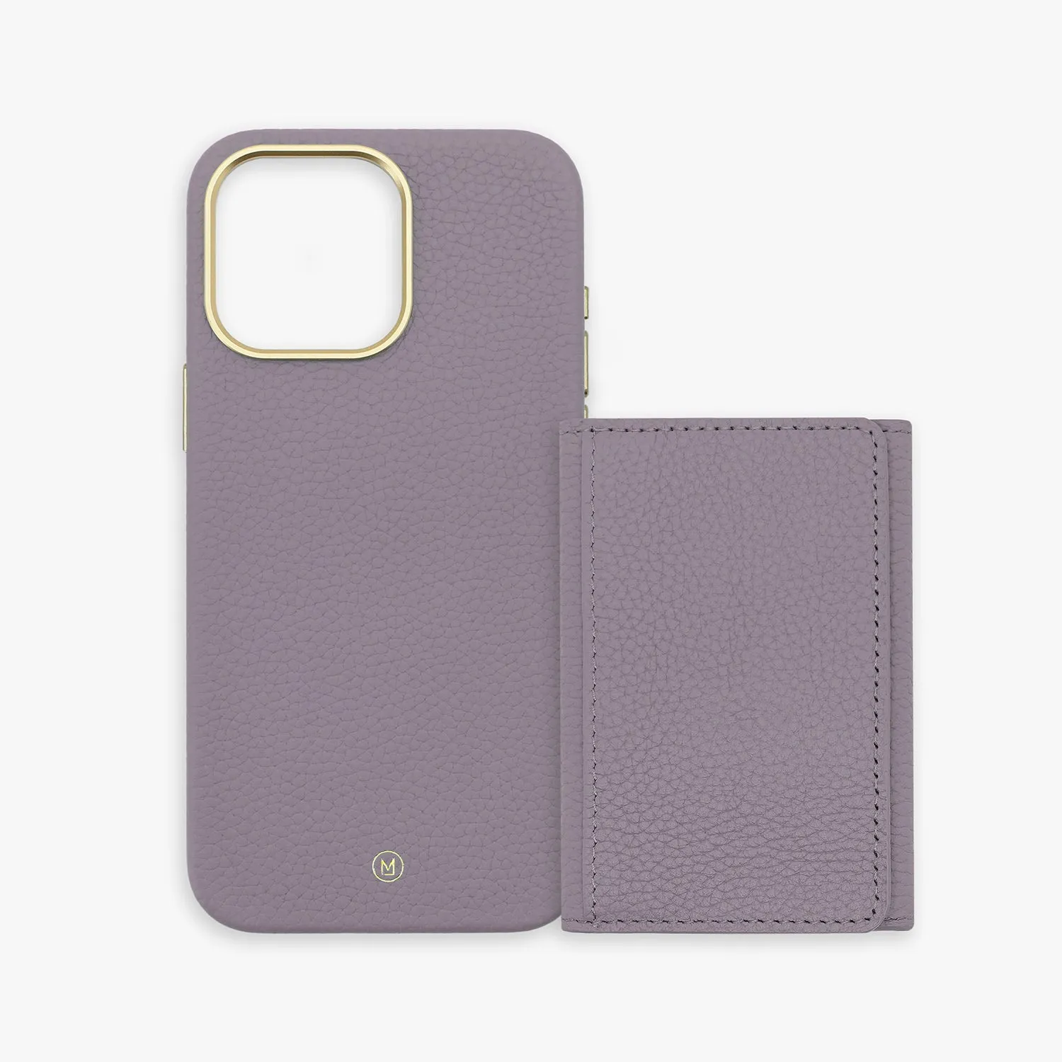 iPhone 16 Plus Leather Case with MagSafe Trifold Wallet Set