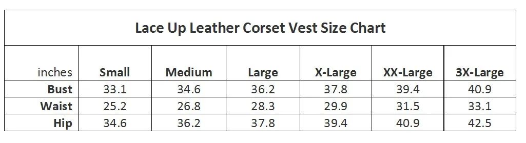 Lace Up Leather Corset Vest