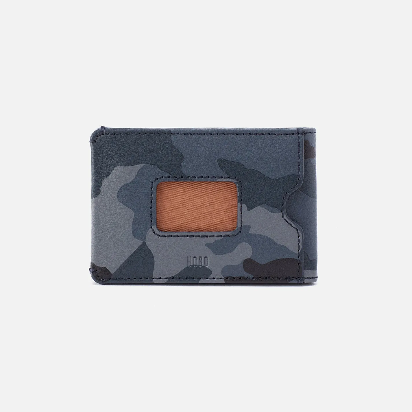 Men's Bifold Wallet in Silk Napa Leather - Blue Camo