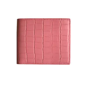 Pink Croc Classic Bifold Wallet