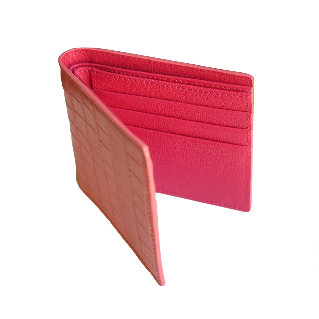 Pink Croc Classic Bifold Wallet